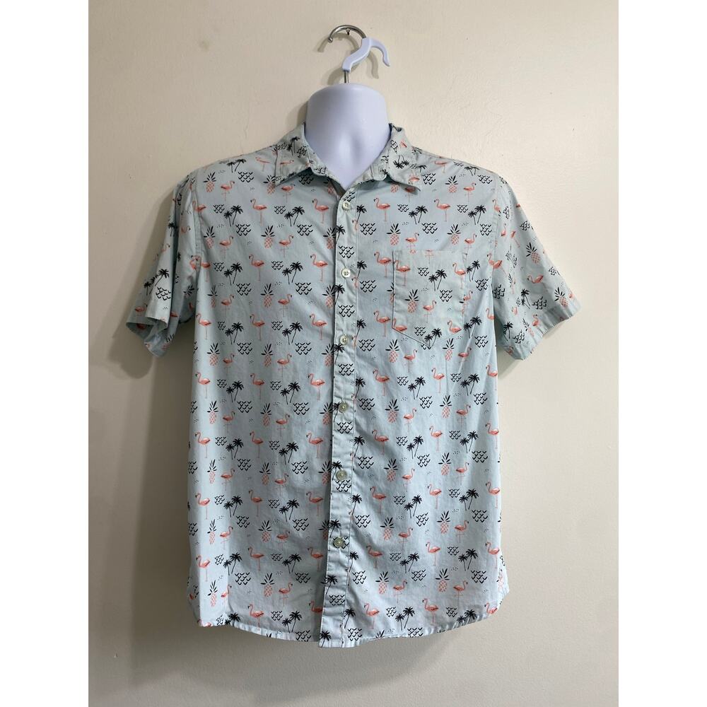 Retrofit Men's Tropical Flamingo Shirt Medium Resort‎ Vacation Cruise